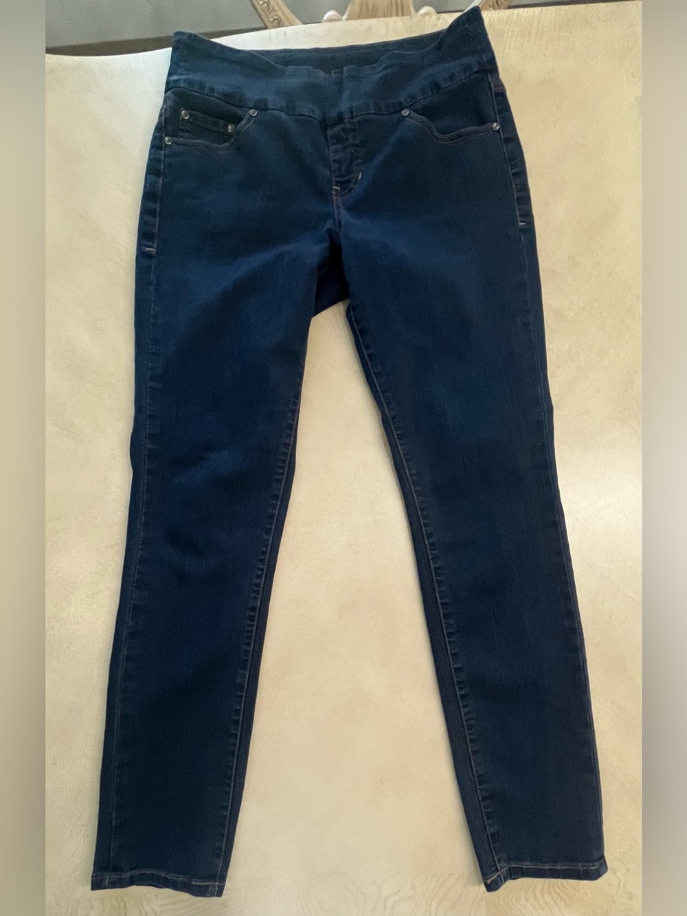 Jag Jeans Pull On High Rise Dark Blue Skinny Stretch Jeans Size 10/30
